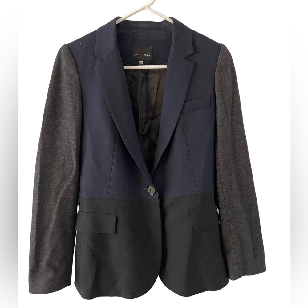 Judith & Charles Wool Blend Color Block Blazer size 2